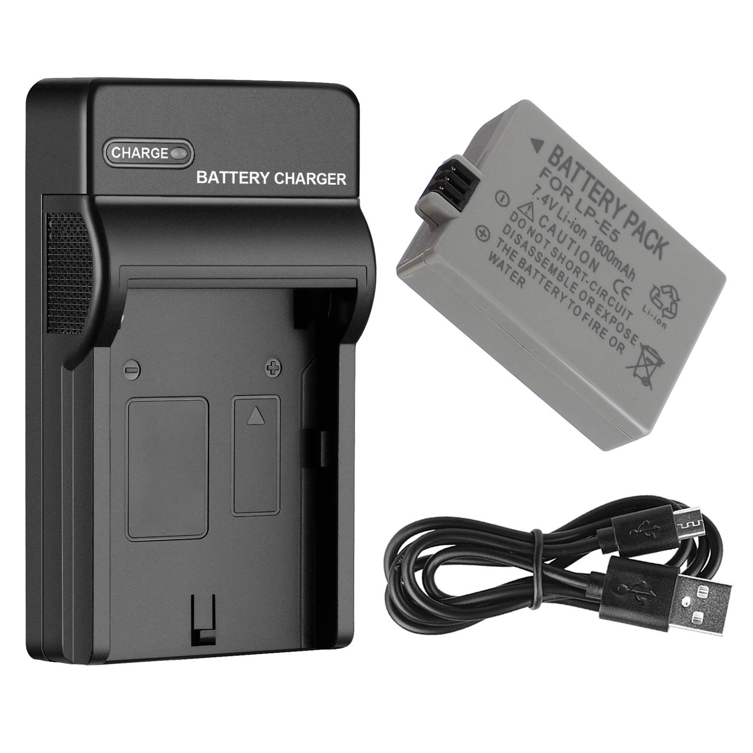 Amazon.com : Battery Pack and USB Travel Charger for Canon EOS